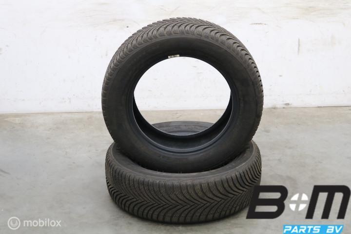 2 x 2056016 92H Michelin Alpin 5 AO 7.5mm 205 60 16, Gebruikt, 16 inch, Band(en), 205 mm