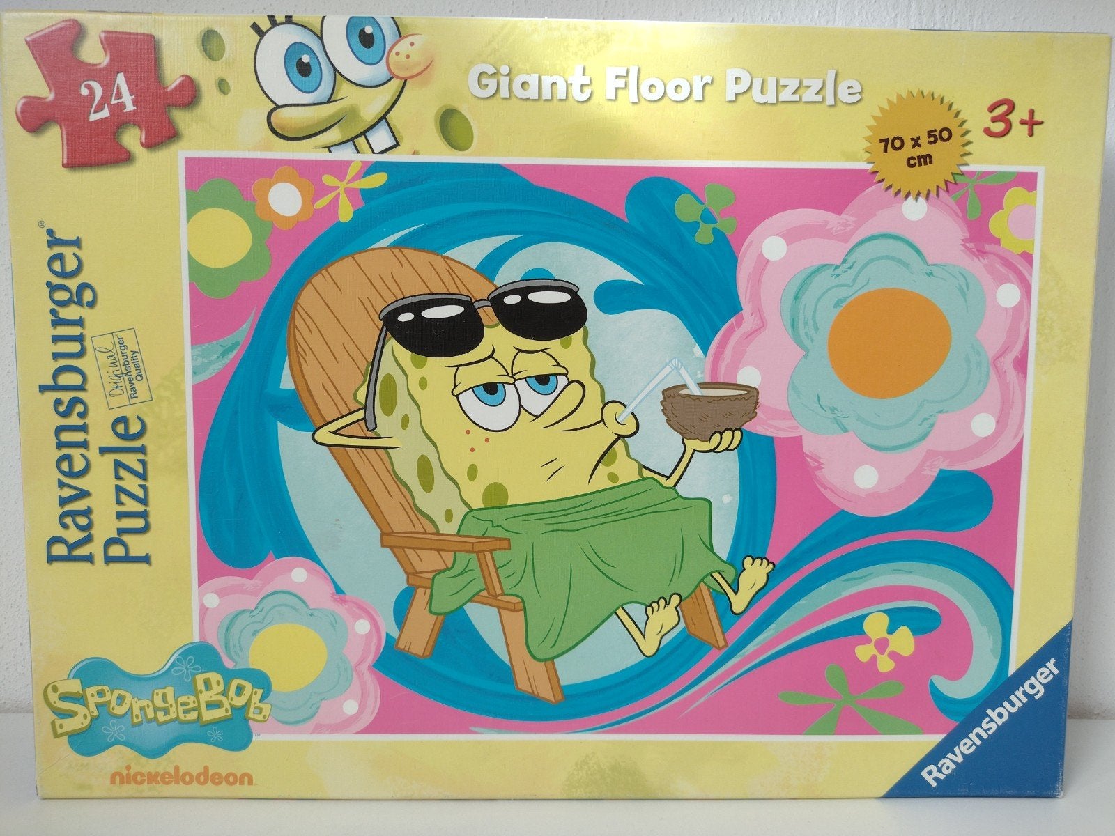 SpongeBob Giant Floor Puzzle 70x50, Ophalen, Meer dan 50 stukjes, 2 tot 4 jaar