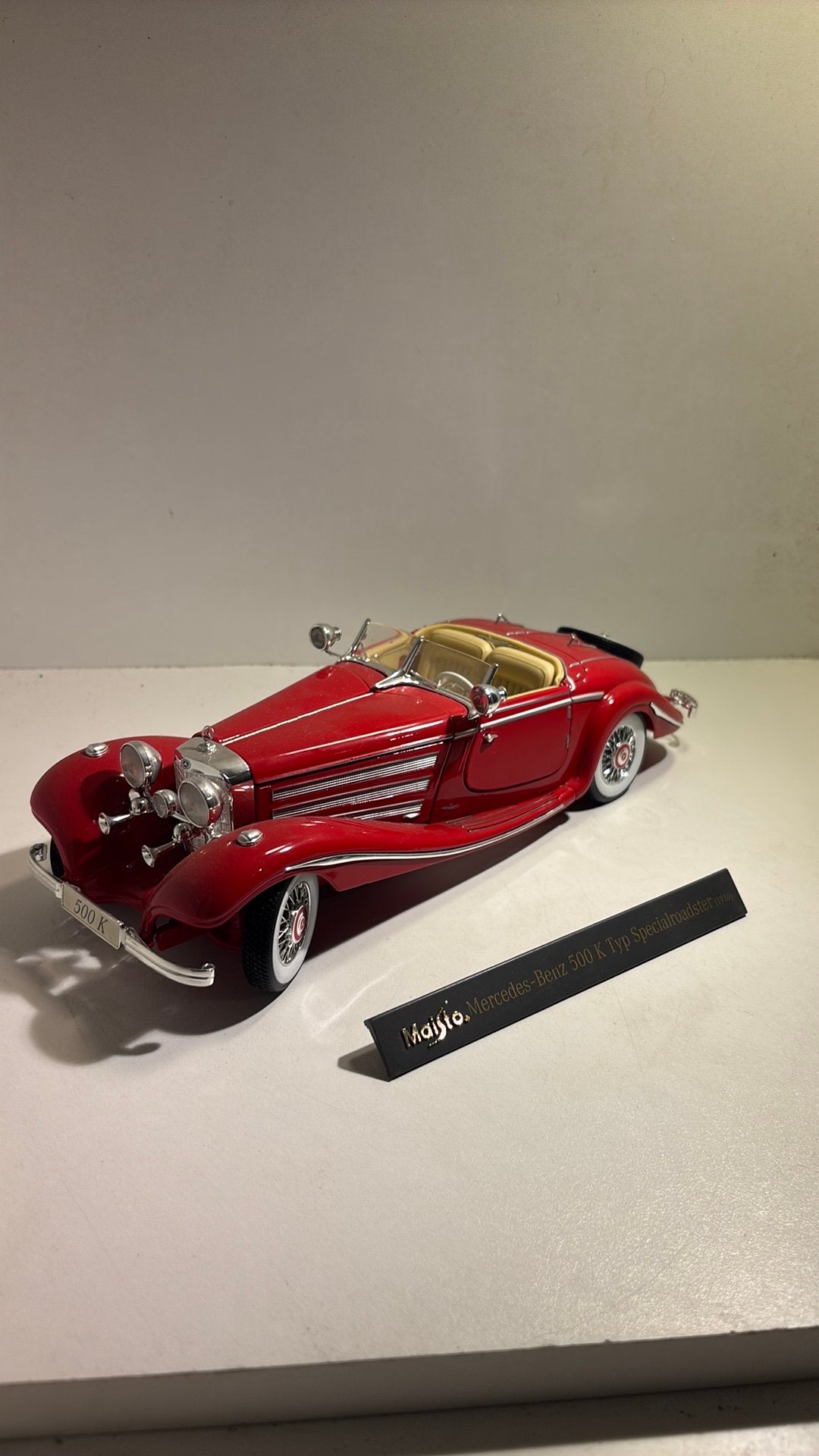 Mercedes benz 500k specialroadster 1936 maisto 1.18, Hobby en Vrije tijd, Maisto, Ophalen of Verzenden, A, A