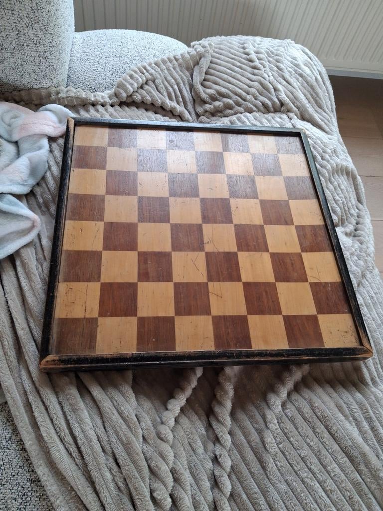 Antiek schaakbord, Ophalen of Verzenden