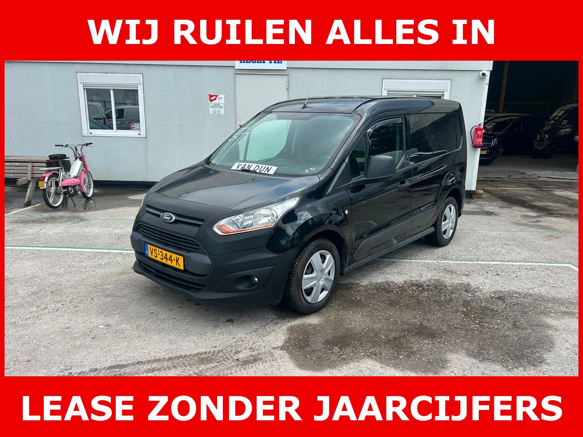 Ford Transit Connect 1.6 TDCI L1 Trend ! ZO MEE NEEM PRIJS !, Auto's, Euro 5, Stof, 4 cilinders, Zwart