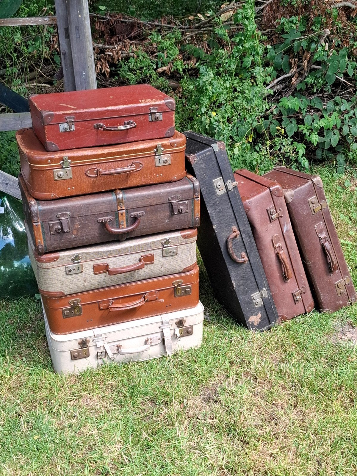 Oude antiek vintage koffers reiskoffer hutkoffer, Ophalen of Verzenden