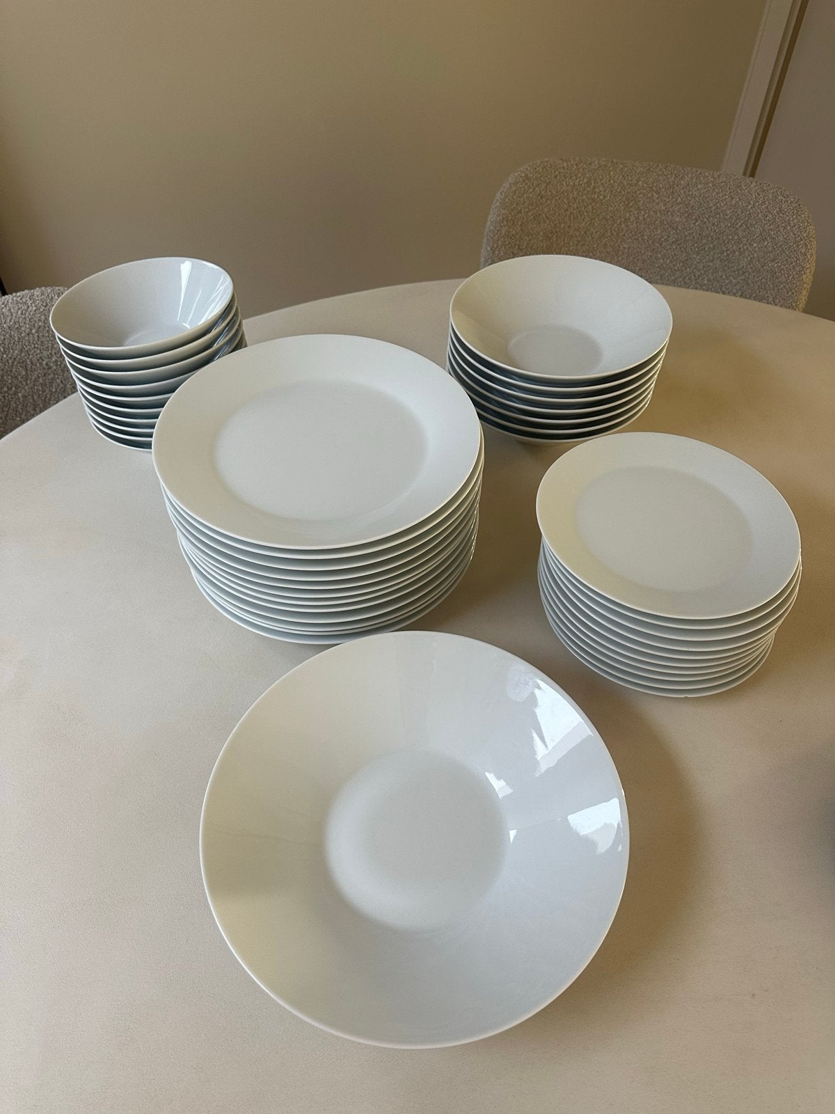 IKEA Borden en Schalen Wit - Grote Set, Ophalen, Gebruikt, IKEA, Bord(en)