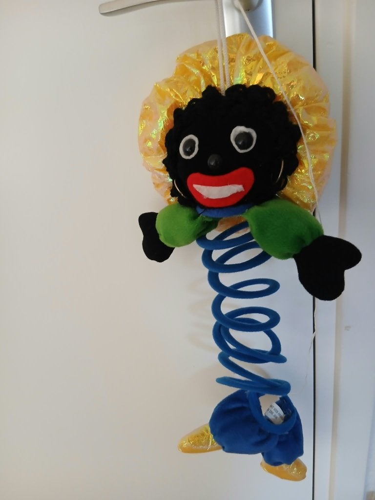 Vintage Uitrekbare  Zwarte Piet pop, Ophalen of Verzenden