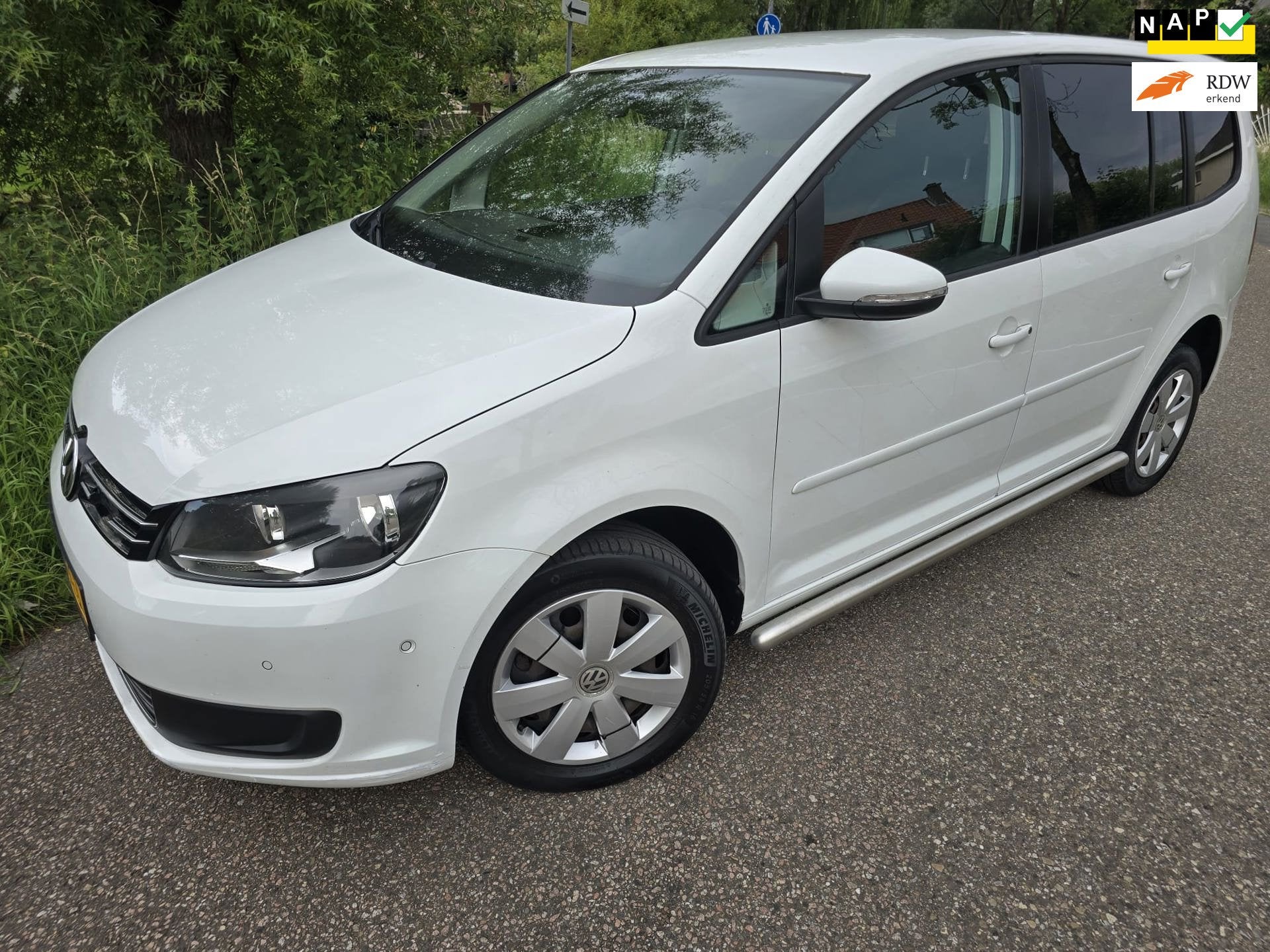 Volkswagen Touran 2.0 TDI /APK07-2027Airco/Dealer onderhoude, Auto's, 4 cilinders, Automatische klimaatregeling, Wit, Origineel Nederlands