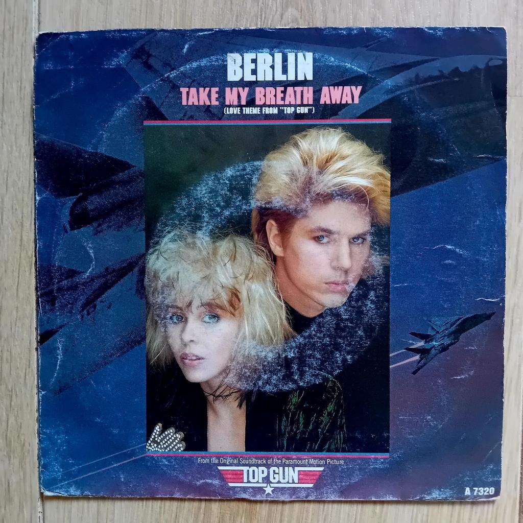 Berlin - Take my breath away 7" single synth Top Gun, Ophalen of Verzenden, Gebruikt, Pop