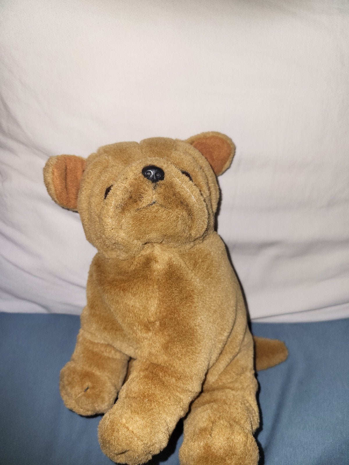 Vintage knuffel hondje zgan, Kinderen en Baby's, Speelgoed | Knuffels en Pluche, Ophalen, Overige merken, Overige karakters, Hond