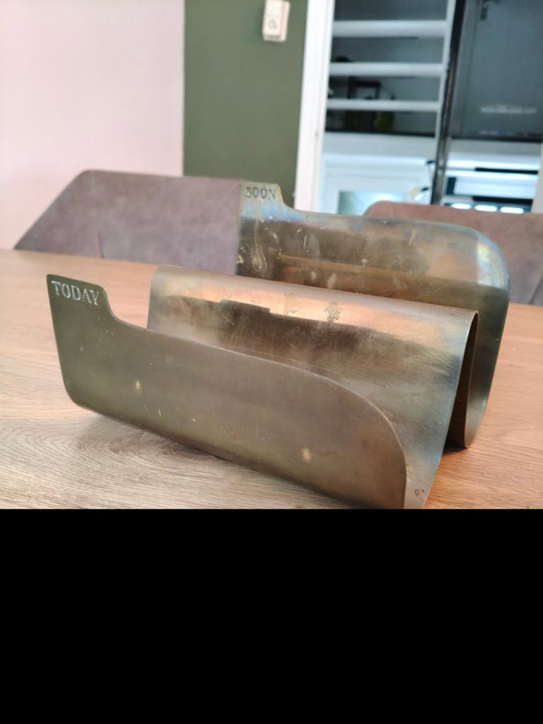 Vintage 70s Christophe Gevers brieven houder, Ophalen
