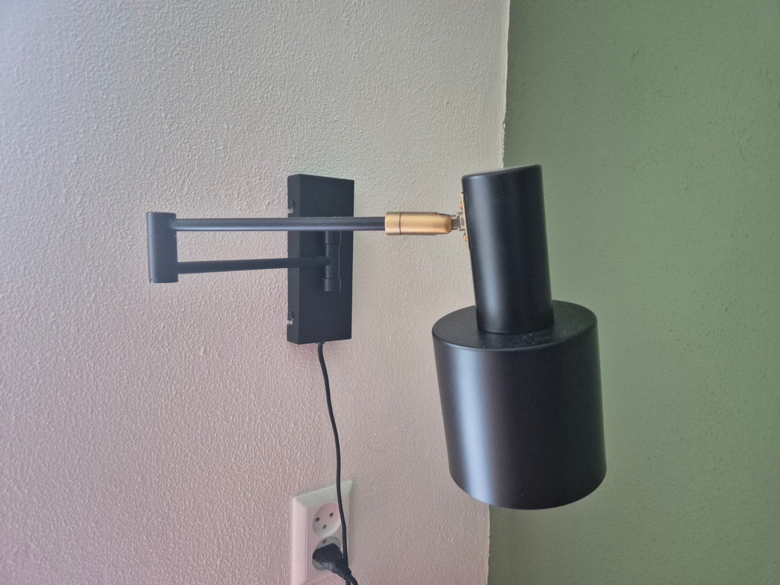 Wandlamp Nordin zwart, Overige merken, Gebruikt, Zwart, E27 (groot)