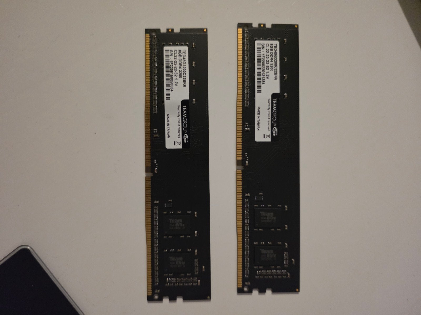 TEAMGROUP TED48G3200C22BK6 DDR4 RAM 2x8GB 3200MHz, Computers en Software, RAM geheugen, Zo goed als nieuw, Server, 8 GB, DDR4
