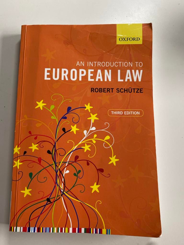 An Introduction to European Law - Robert Schütze, Ophalen of Verzenden, Gamma, Zo goed als nieuw, WO
