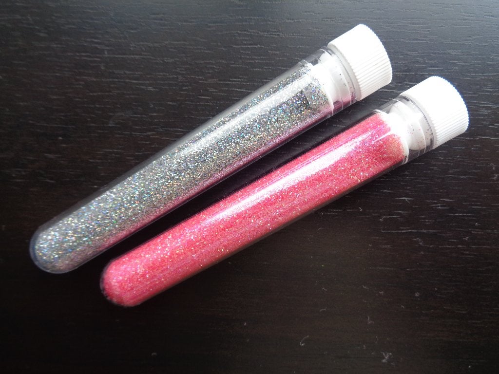 roze + zilver GLITTERS 2 BUISJES hobbyspullen, Hobby en Vrije tijd, Knutselen, Ophalen, Nieuw, Knutselwerk