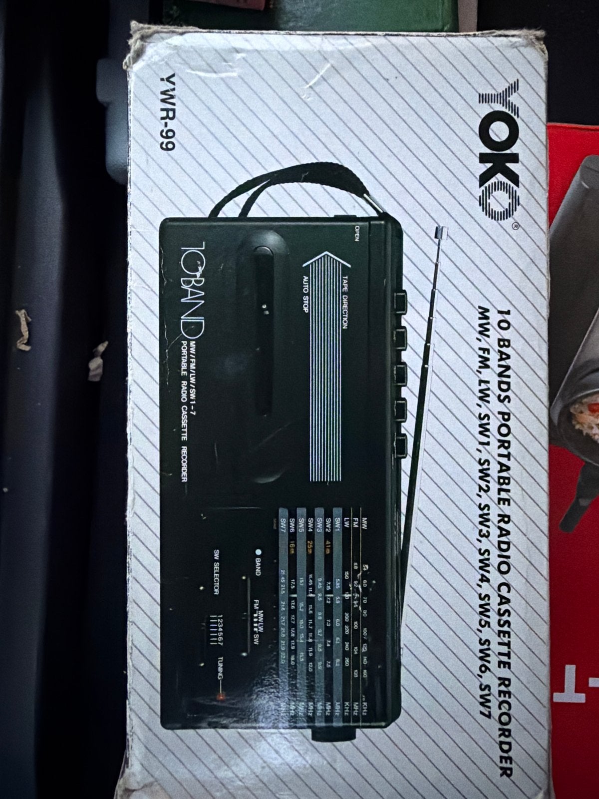 Yoko YWR-99 10-bands draagbare radio-cassette recorder, Ophalen, Gebruikt, Radio, Met cd-speler