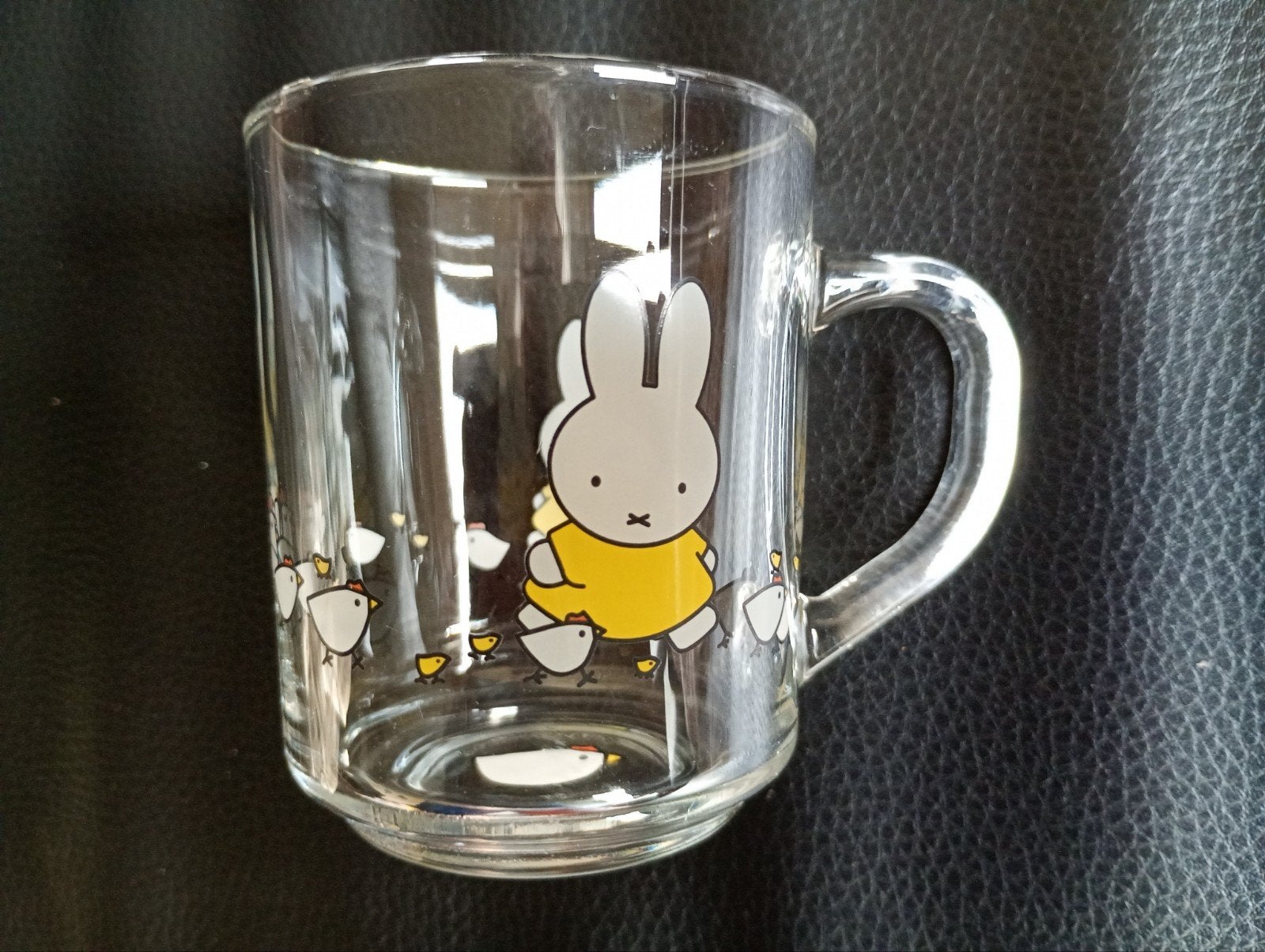 Vintage Nijntje Glazen theeglas met Kuikentjes - Zo goed als, Ophalen of Verzenden, Zo goed als nieuw, Overige merken, Glas