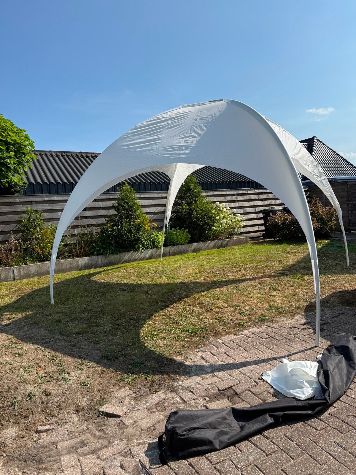 Witte partytent/paviljoen - ideaal voor tuinfeesten, Tuin en Terras, Ophalen, Opvouwbaar, Partytent, Nieuw