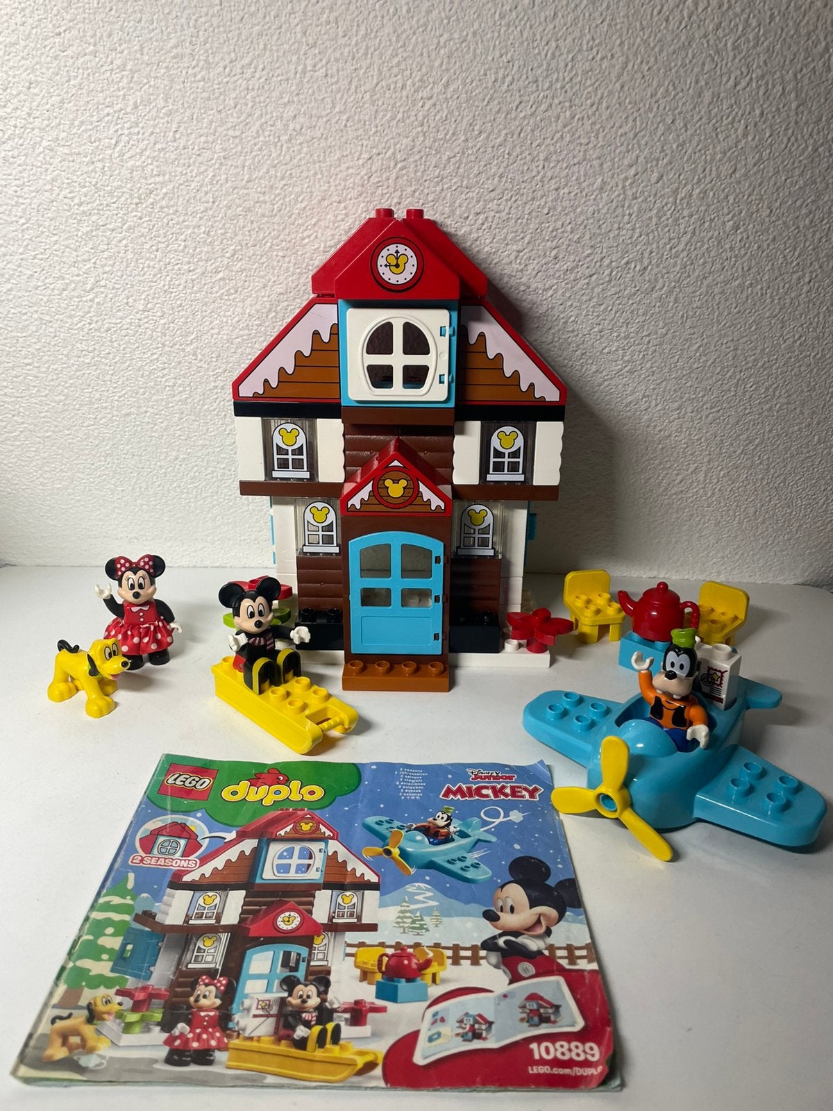 Duplo Mickey s Vakantiehuis+instructieboekje, Compleet, Ophalen of Verzenden, Zo goed als nieuw, Duplo