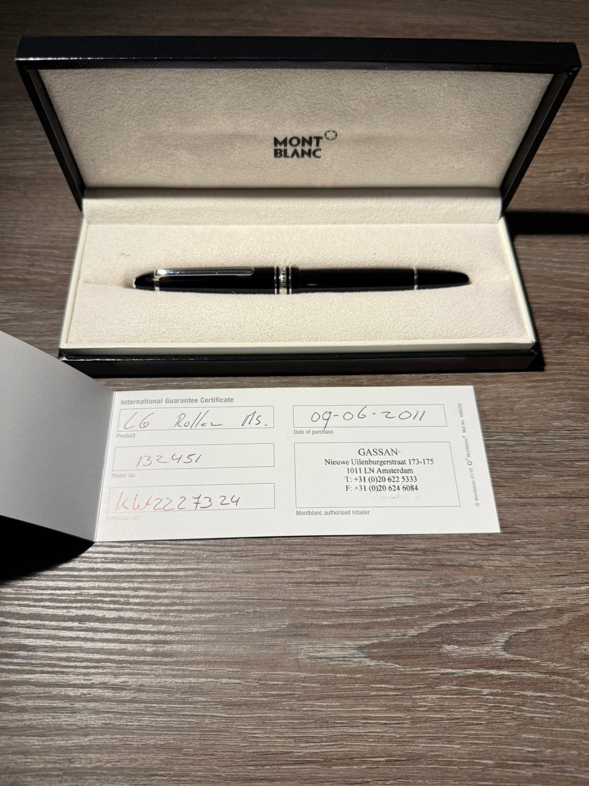 Montblanc Meisterstück Le Grand Platinum Rollerball pen, Met doosje, Ophalen of Verzenden, Zo goed als nieuw, Vulpen