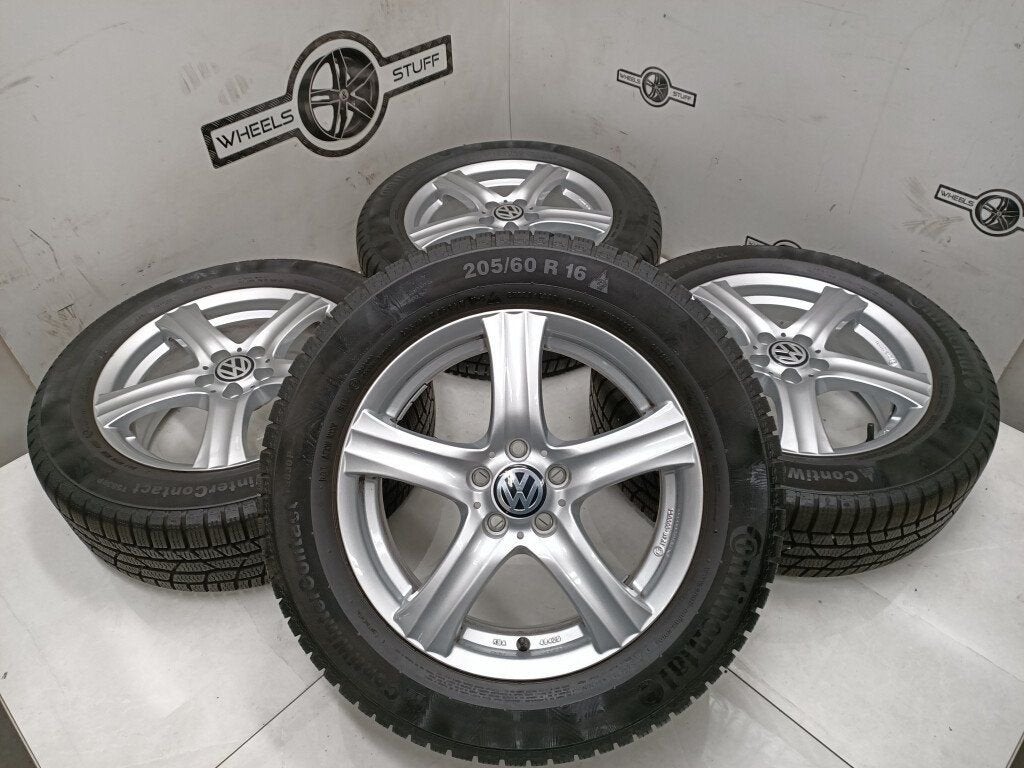 Volkswagen Caddy Toran Golf jetta winterbanden 5x112, Auto-onderdelen, Ophalen, Gebruikt, 16 inch, Banden en Velgen