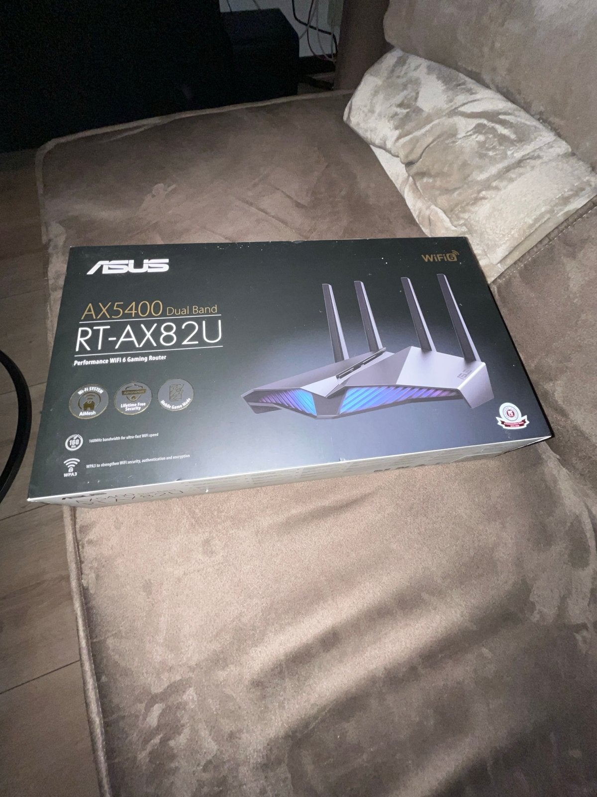 ASUS RT-AX82U AX5400 Dual Band Gaming Router, Computers en Software, Routers en Modems, Ophalen, Zo goed als nieuw, Router