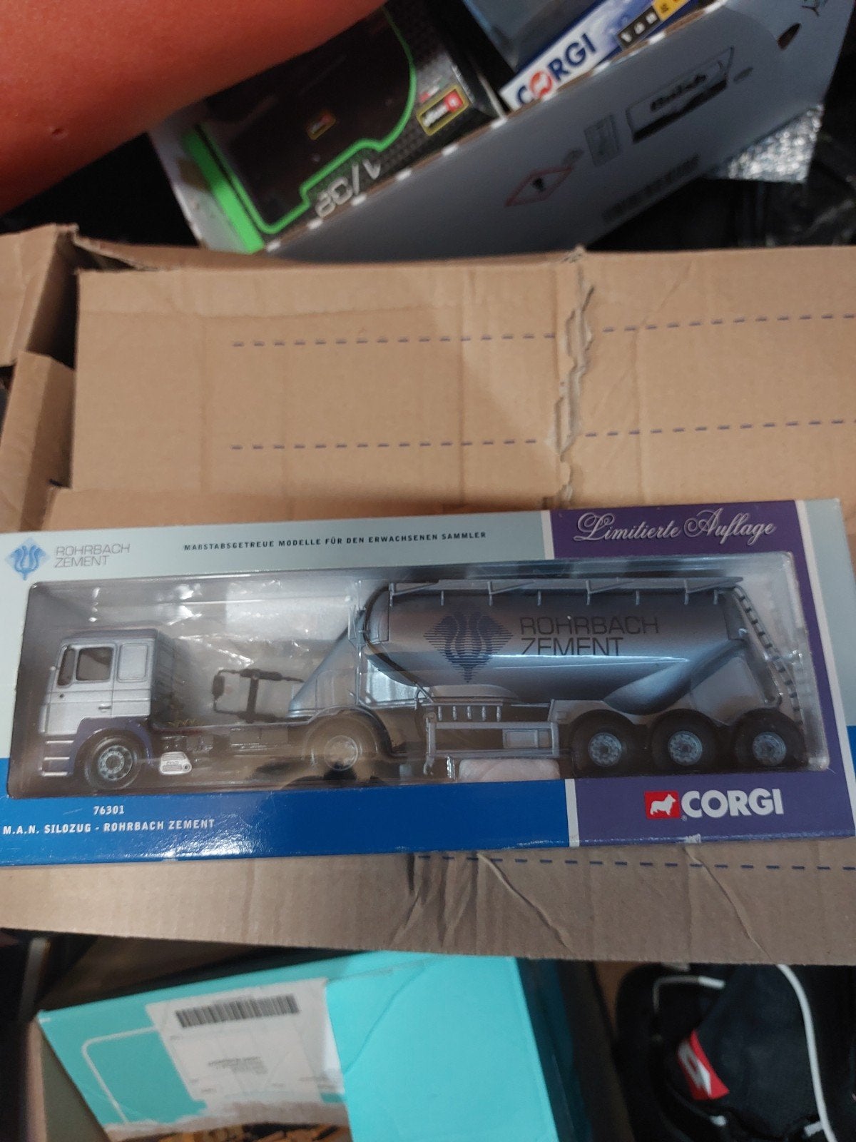 Corgi MAN Silozug Rohrbach Zement modeltruck, Ophalen of Verzenden, Nieuw, 1:32 tot 1:50, Truck