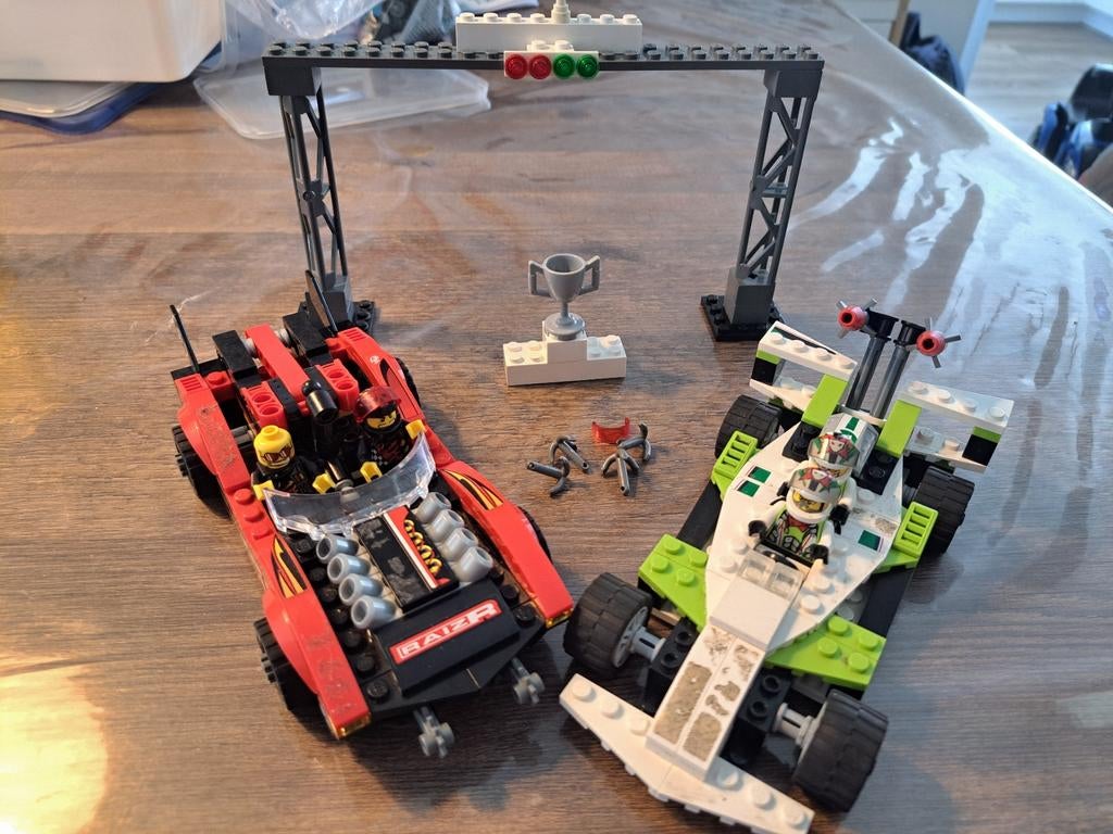 Lego Racers 8898 Rood en Groen Raceauto Set, Gebruikt, Lego, Ophalen of Verzenden, Racers
