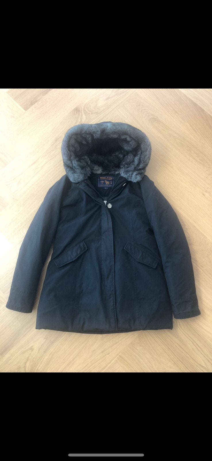 Originele zwarte woolrich jas maat XL zgan, Ophalen of Verzenden, Zo goed als nieuw, Maat 46/48 (XL) of groter, Zwart