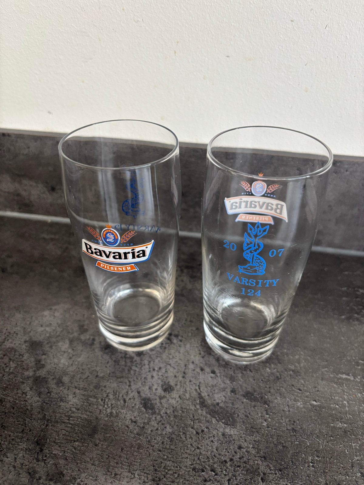100x bierglas fluit - Bavaria, Ophalen, Glas of Glazen, Gebruikt, Overige merken
