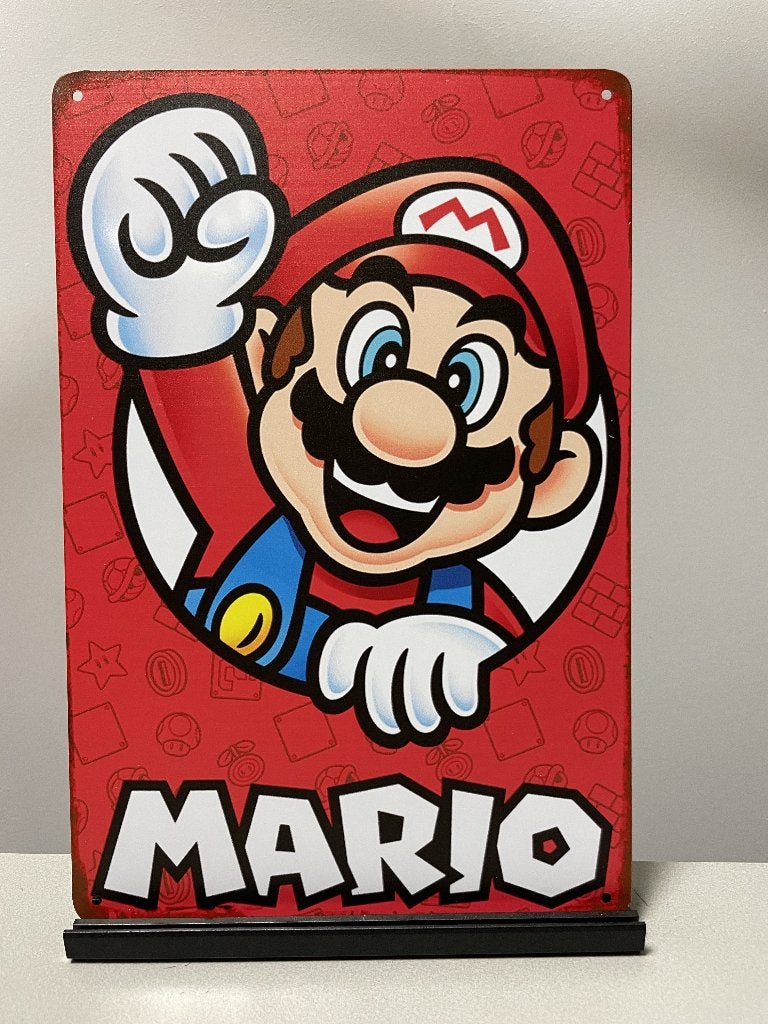 Nintendo Mario metalen reclamebord / wandbord (Old Look), Verzamelen, Www.pand50.nl, Reclamebord, Nieuw, Ophalen of Verzenden