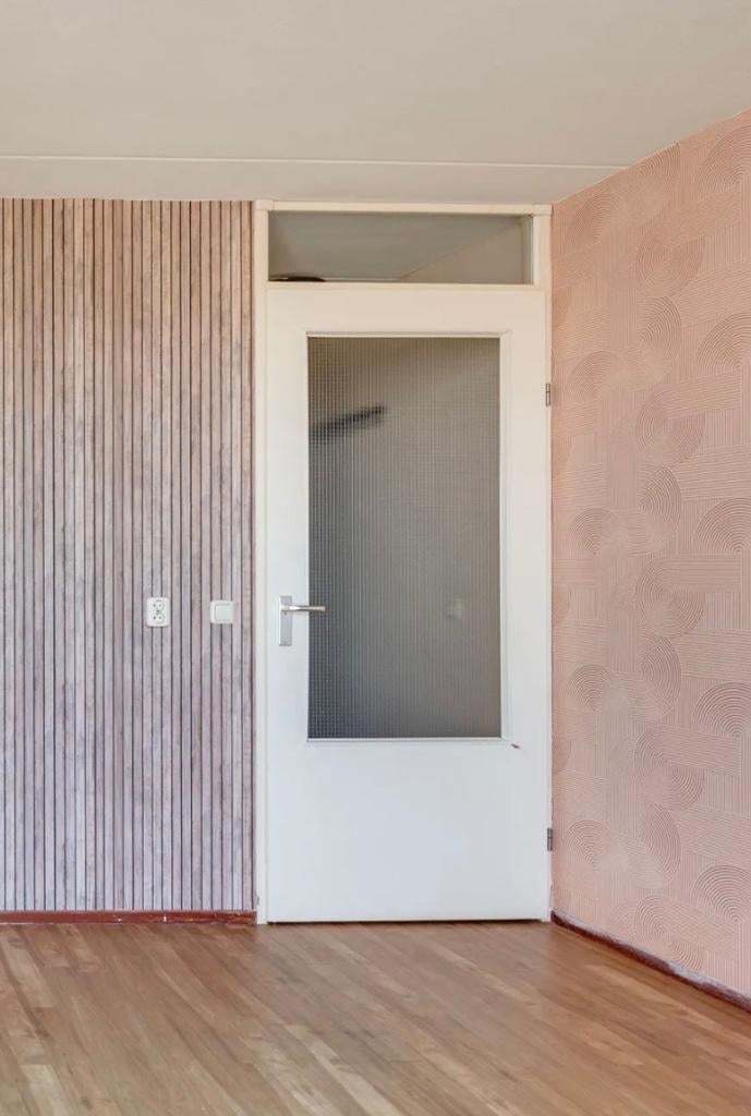 Opdek binnendeur met glas, Doe-het-zelf en Verbouw, Deuren en Horren, Ophalen, 80 tot 100 cm, Binnendeur, Zo goed als nieuw
