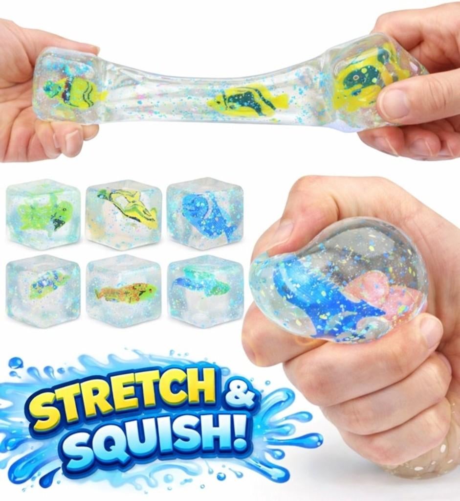 Squishy Ice Cube Squeeze met vis (TOPPER) !!!, Ophalen of Verzenden, Nieuw