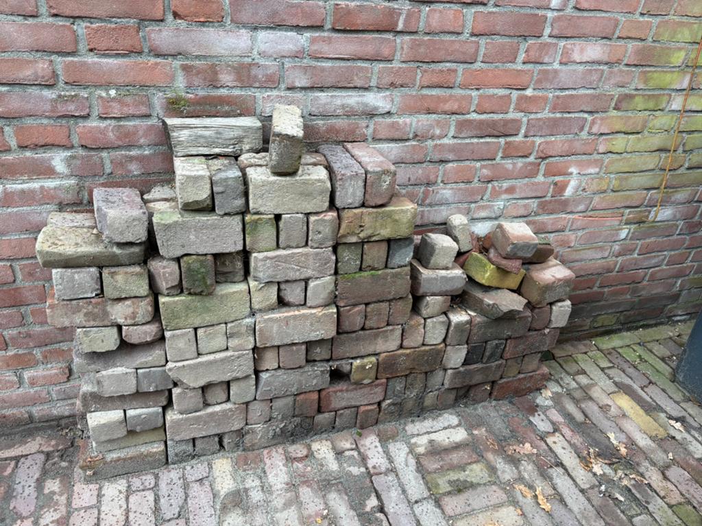 Gebakken klinkers, Tuin en Terras, Ophalen, Gebruikt, Klinkers