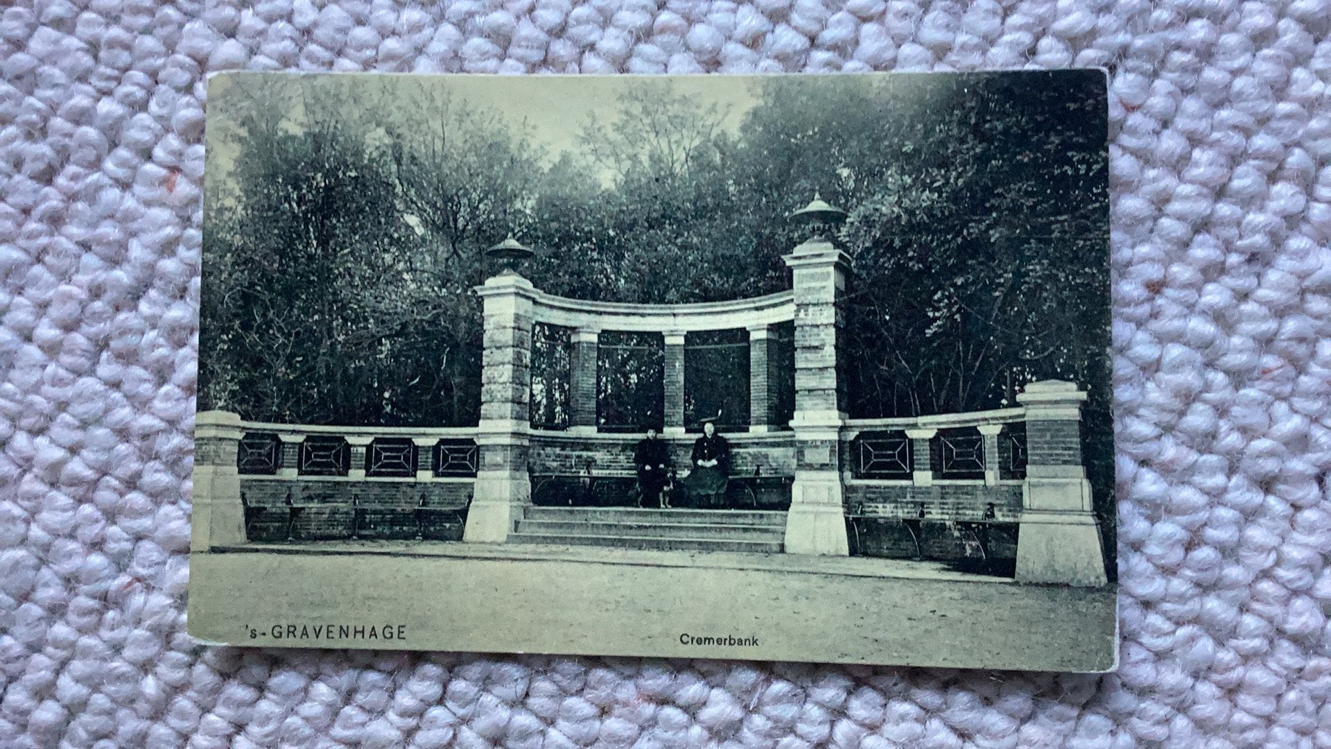 Fotokaart ‘s Gravenhage Cremerbank 1906. 982, Ophalen of Verzenden, Voor 1920, Gelopen, Zuid-Holland