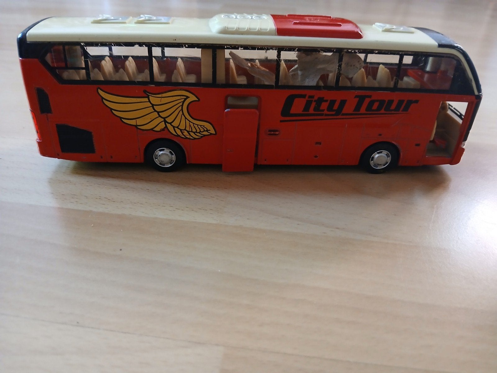 Vintage City Tour Bus Speelgoedbus Rood, Ophalen of Verzenden, Gebruikt