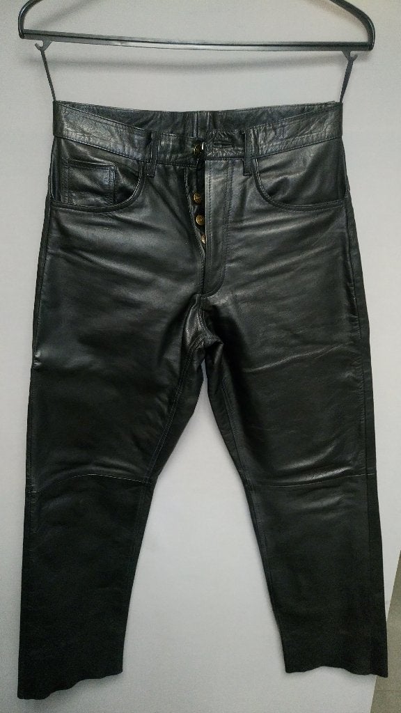 Broek zwart leder zgan soepel leder zie alle foto,s, Zwart, Ophalen of Verzenden, Zo goed als nieuw, Maat 36 (S)