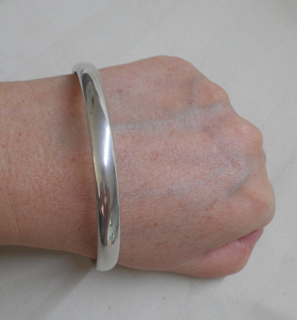 Zilveren vintage slavenarmband nr.1675, Sieraden, Tassen en Uiterlijk, Verzenden, Zo goed als nieuw, Zilver, Zilver