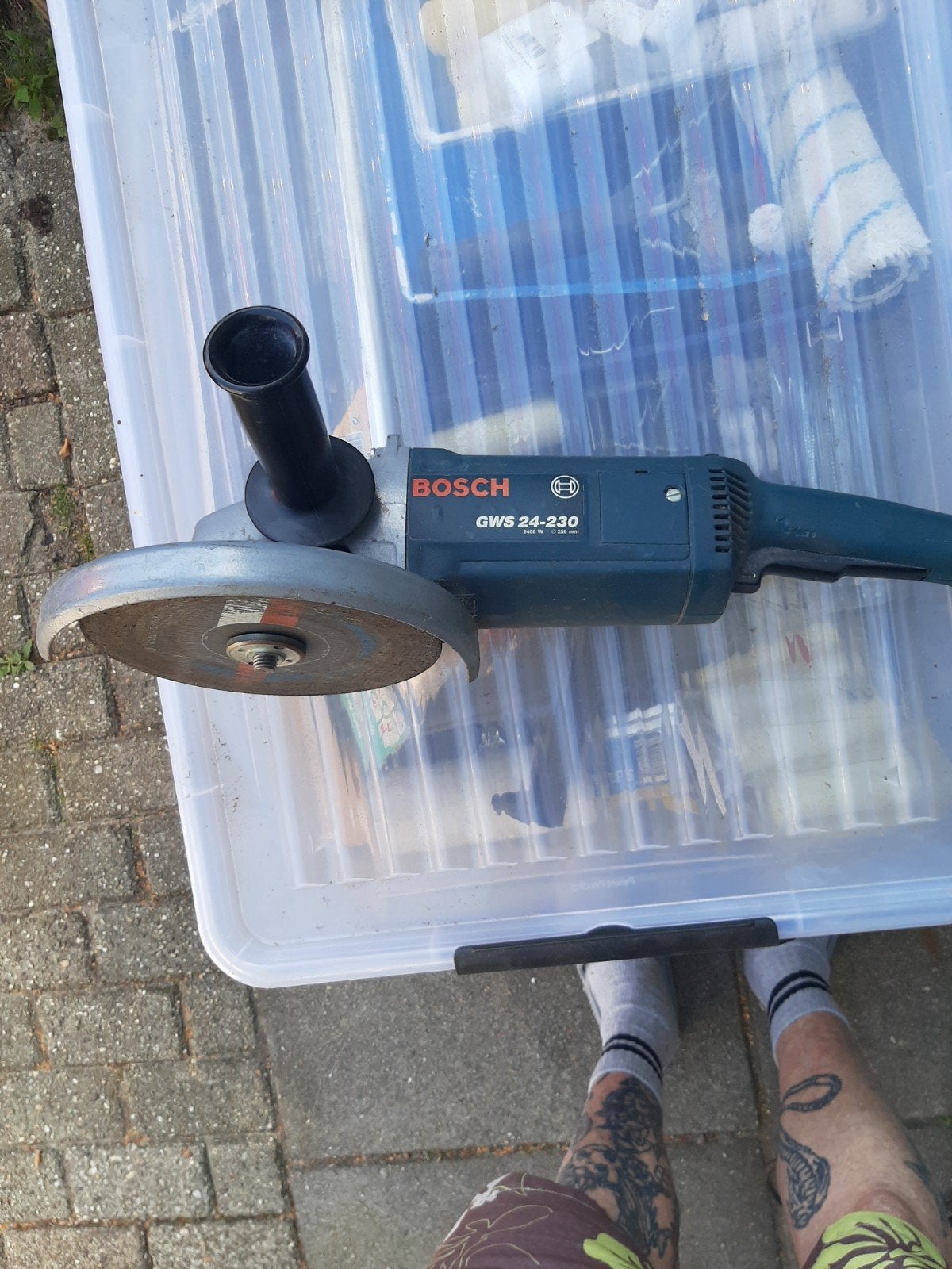Bosch GWS 24-230 haakse slijper met slijpschijven, Ophalen, Gebruikt, 1000 watt of meer, Haakse handslijpmachine