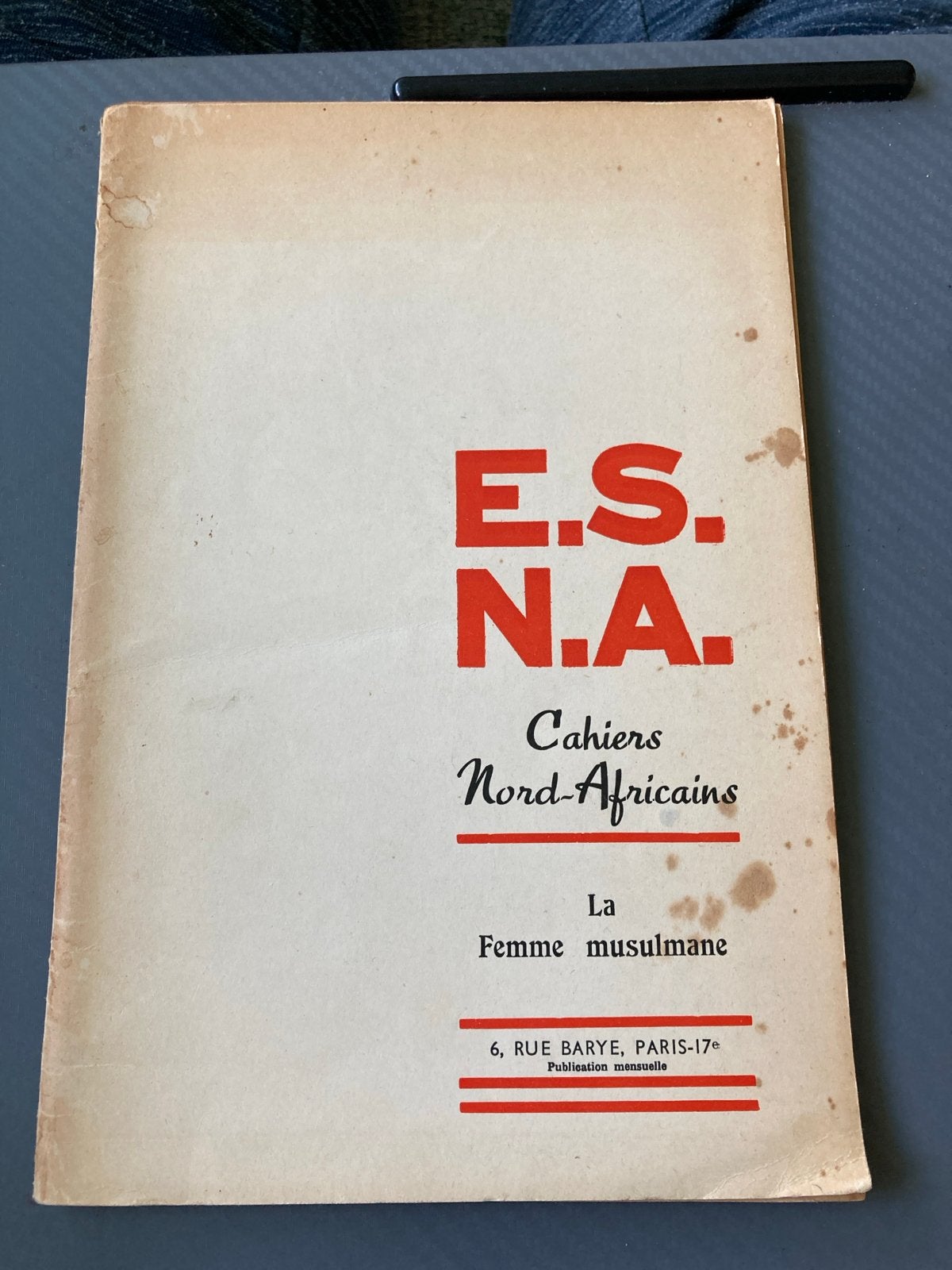 E.S.N.A. Cahiers Nord-Africains: La Femme musulmane, Ophalen of Verzenden, Gelezen, Overige onderwerpen, Achtergrond en Informatie