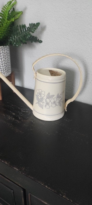 Vintage gieter Emsa beige grijs bloemen, Ophalen of Verzenden, Gebruikt, Kunststof