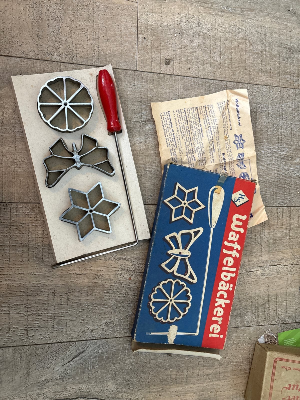 Vintage Wafelijzer Set met Verschillende Vormen, Ophalen