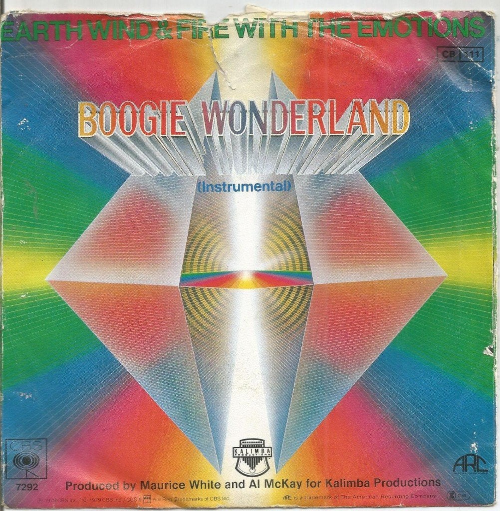 VERKOCHT Earth, Wind & Fire  ‎– Boogie Wonderland (1979), Cd's en Dvd's, Vinyl | R&B en Soul, Gebruikt, Fotohoes, 7 inch, Ophalen of Verzenden