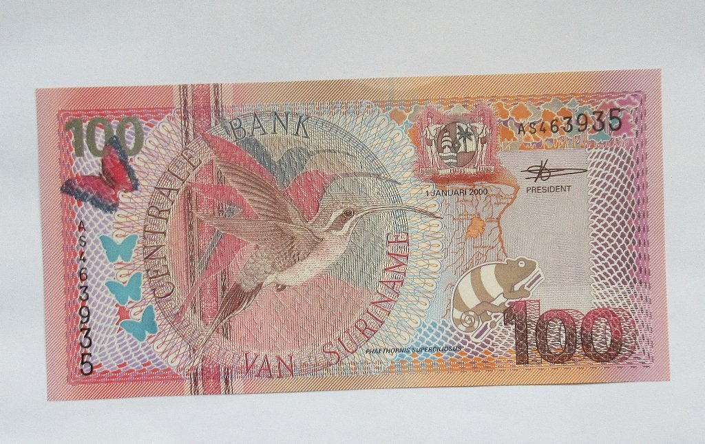 Suriname 100 Gulden  2000, Verzenden, Zuid-Amerika