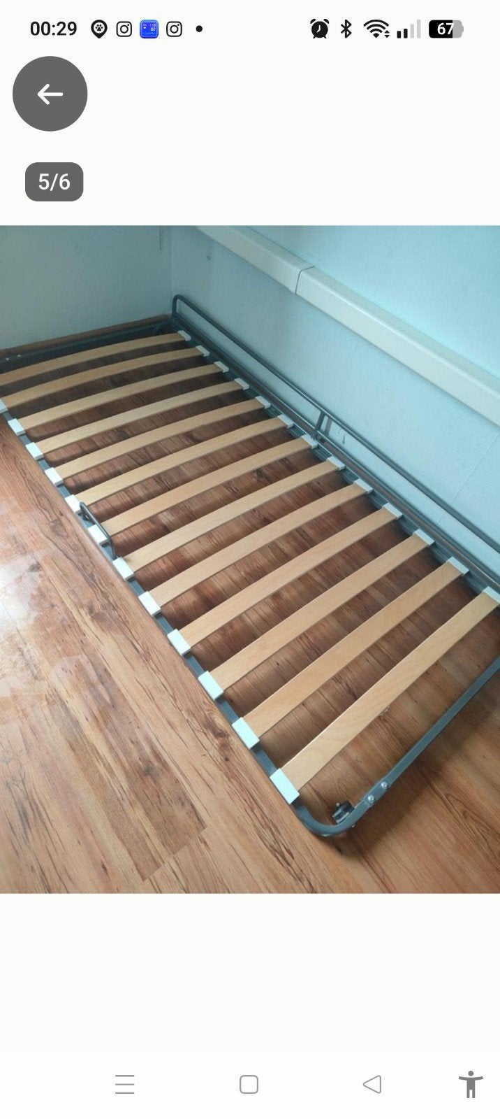 onderschuifbed 90x200 met merkmatras op maat, Ophalen, Eenpersoons, 200 cm, 90 cm