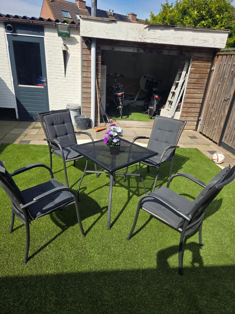 Tuinset, Tuin en Terras, Tuinsets en Loungesets, Ophalen of Verzenden, Gebruikt, Aluminium