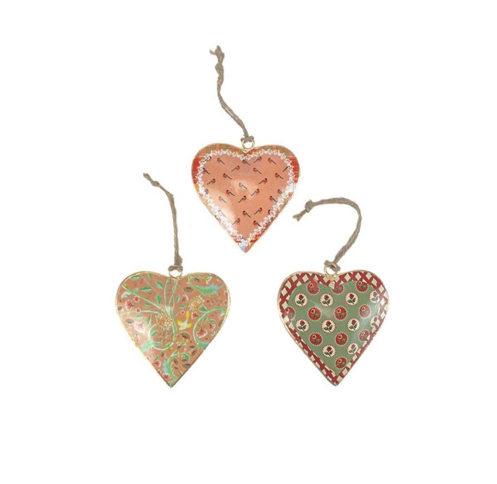 3 metalen hartjes sweet Imbarro 8x8 cm leuk kado verjaardag, Meerkleurig, -, -, Nieuw