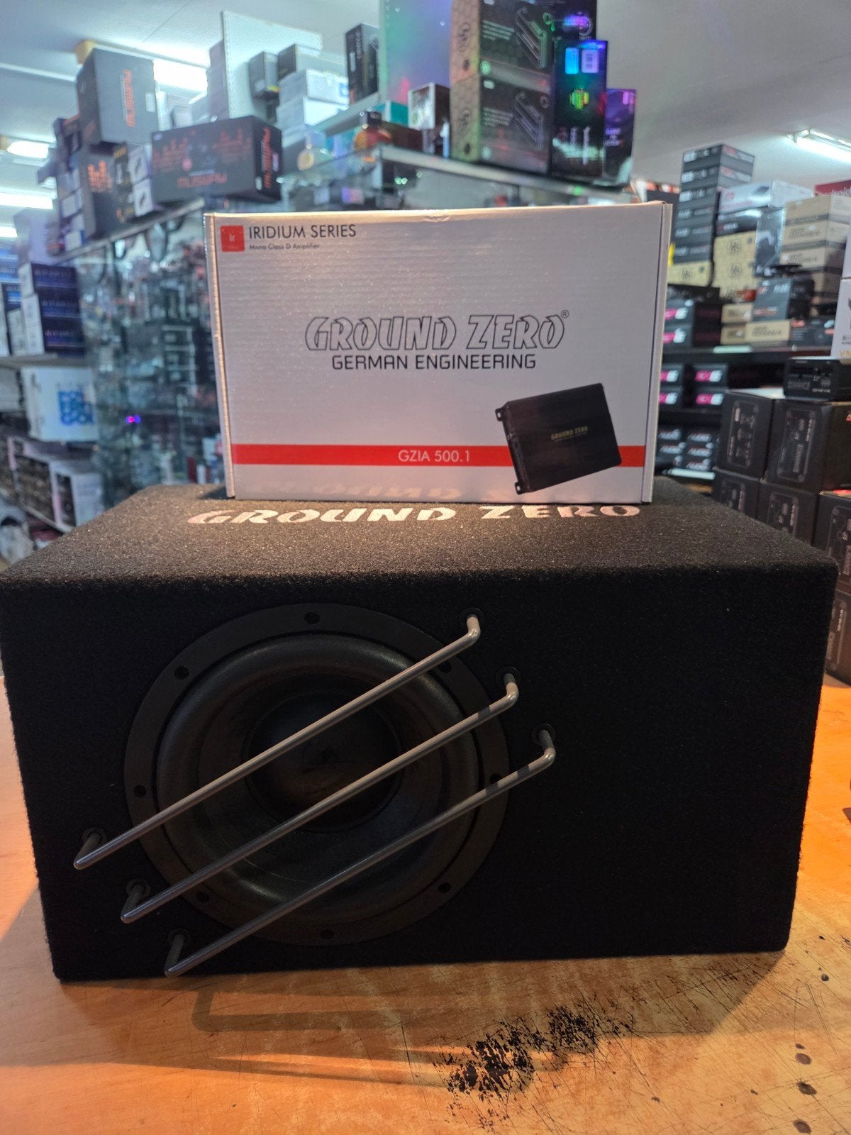 GROUNDZERO GZUB 8BR Woofer & GZIA500.1 Monoblok Set, Ophalen of Verzenden, Nieuw