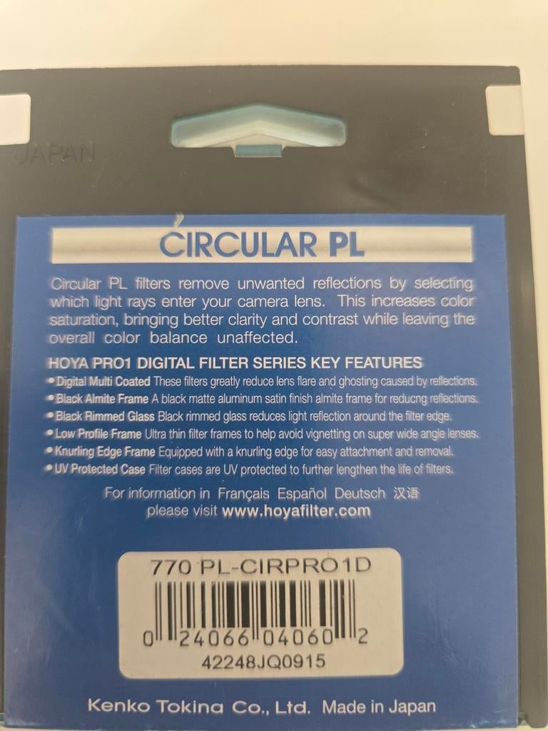 Hoya Pro1 Digital Circular PL Filter 77mm, Audio, Tv en Foto, Fotografie | Filters, Overige merken, Polarisatiefilter, Nieuw, Ophalen of Verzenden