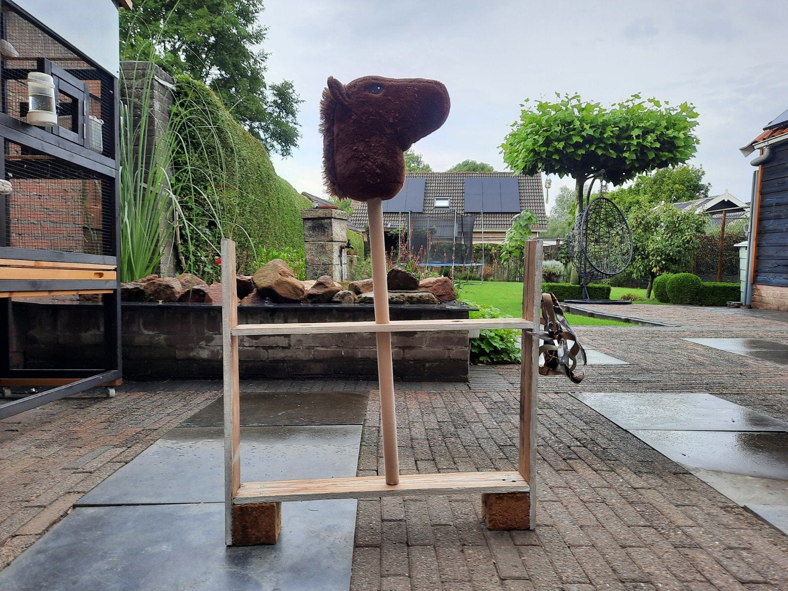 Hobbyhorse met zelfgemaakt stal - Erg lief!, Ophalen, Gebruikt, Jongen of Meisje