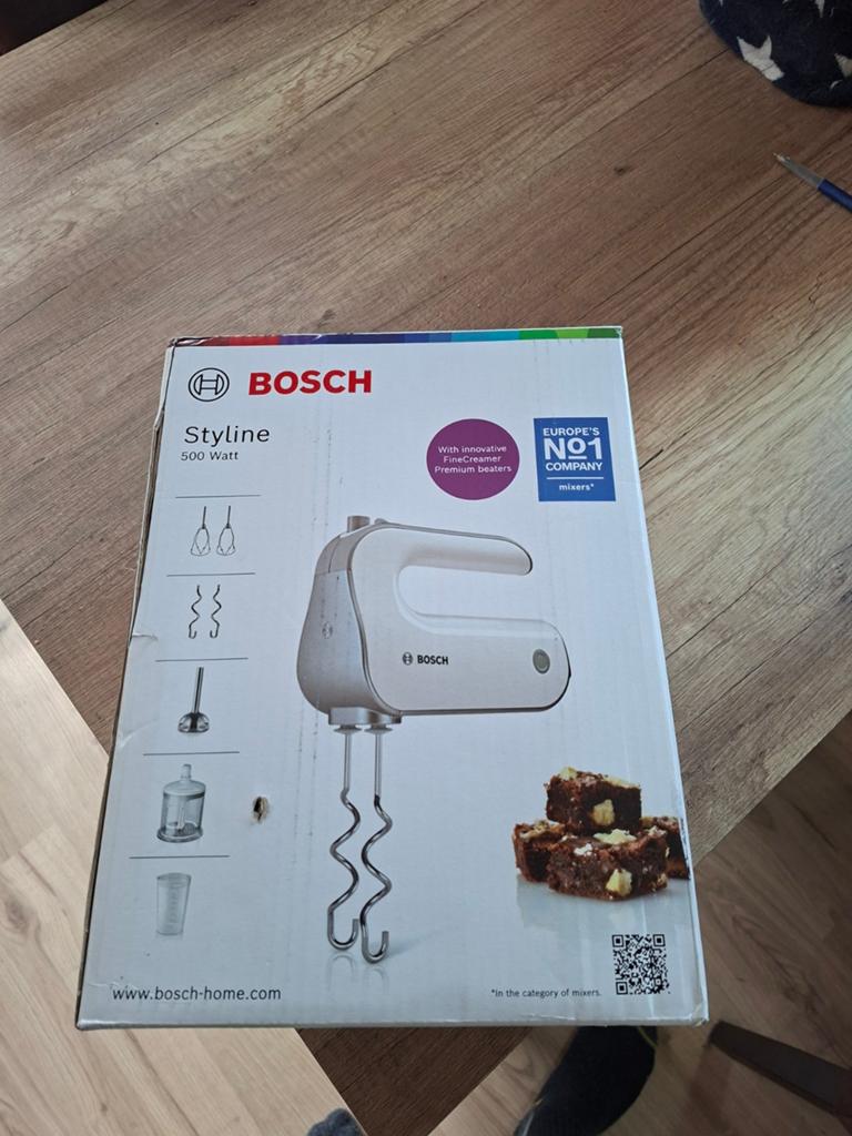 Bosch Styline Handmixer 500 Watt - Nieuw in doos, Ophalen of Verzenden, Nieuw