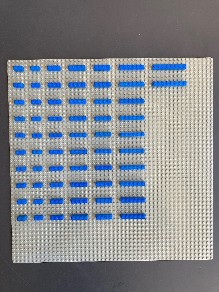 Lego 62 dunne blauwe balken, Ophalen, Zo goed als nieuw, Losse stenen, Lego