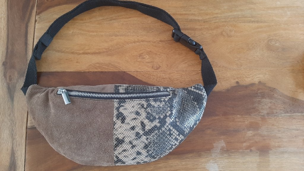 heuptas echt leer/suede €12,50, Ophalen, Zo goed als nieuw, Overige kleuren, Overige typen